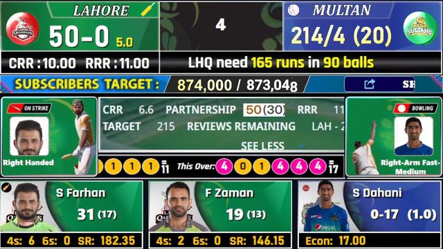 PSL LIVE : LAHORE QALANDARS vs MULTAN SULTANS MATCH 14 LIVE COMMETARY | LQ vs MS LIVE | MS 9 смотреть онлайн