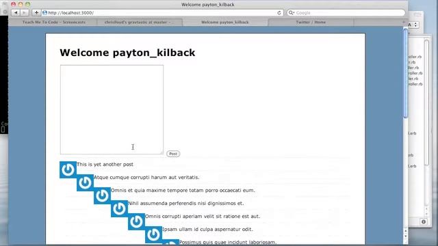 Creating a Twitter Clone in Rails -- Part 2 смотреть онлайн