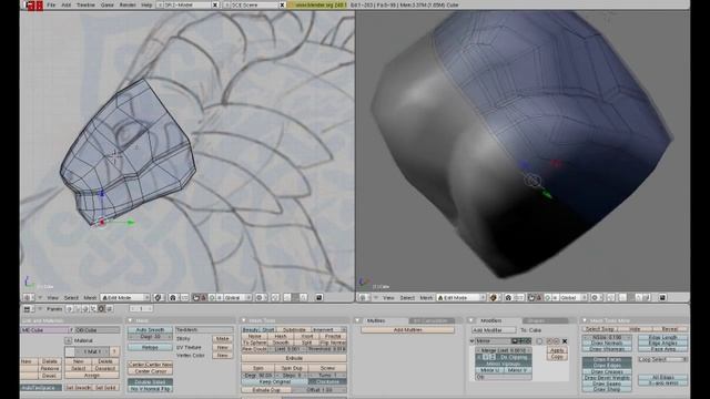How to make a dragon in Blender 3D Part 2 смотреть онлайн