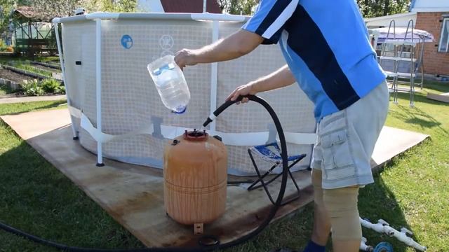 Каркасный бассейн на даче Intex смотреть онлайн