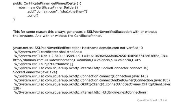Android : OkHttp javax.net.ssl.SSLPeerUnverifiedException: Hostname domain.com not verified смотреть онлайн