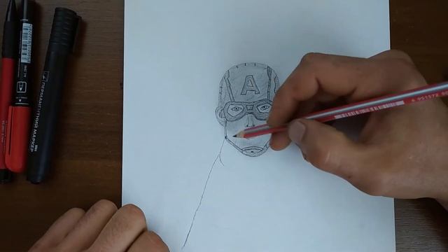 рисование Как рисовать Капитана Америку Рисование рисовать карандашом .... Рисовать Капитана Америк смотреть онлайн