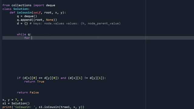 Cousins in Binary Tree - BFS - Python смотреть онлайн