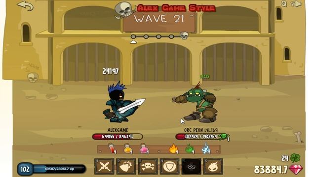 Swords & Souls: A Soul Adventure - Survival - Gold Result, Open Final Battle (Flash RPG Game) смотреть онлайн