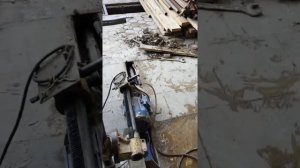 Сверление отверстия под углом из штрабы шириной 110мм. Диаметром 110мм. Длина прохода 220см.