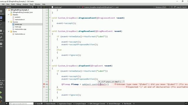 Qt Drag And Drop | QLabel And QGroupBox | Qt C++ | Qt Creator | Qt Tutorial