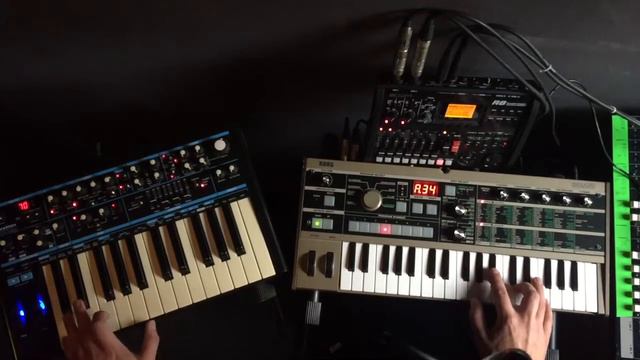 80s synth Funk / Pop Live Jam v2- Microkorg, Bass station смотреть онлайн