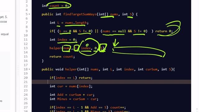 LeetCode 494. Target Sum | Java | DFS смотреть онлайн