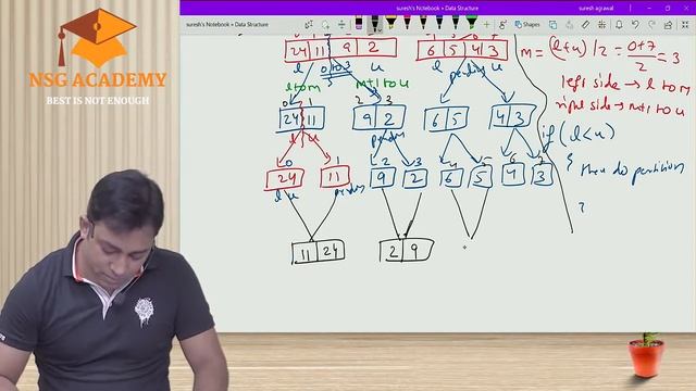 Merge Sort (LIVE) | Data Structure Using C | Suresh Agrawal | #9 смотреть онлайн
