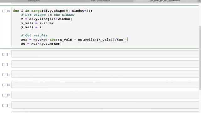#56 Pandas (Part 33): Rolling window function: win_type = Exponential in Python | Tutorial смотреть онлайн