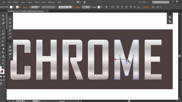 Illustrator Tutorial - Chrome Text Effect смотреть онлайн