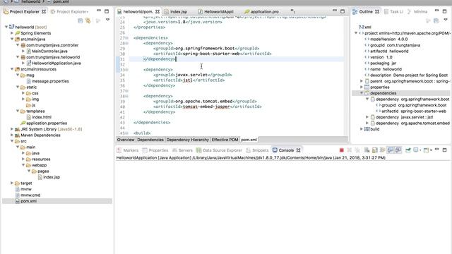 Spring Boot 09 - Spring Boot với JSP view | JMaster.io Trung Tâm Java смотреть онлайн