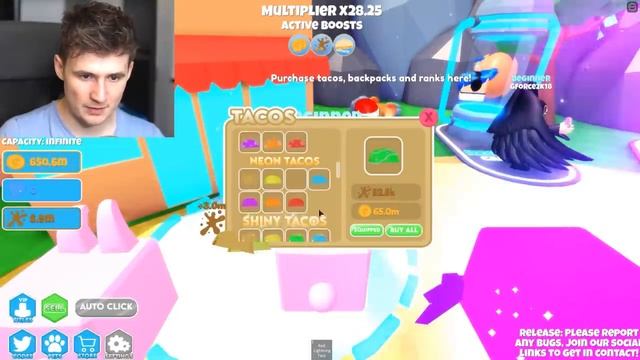 GETTING THE HIGHEST FOOD LEVEL POSSIBLE? // Roblox Taco Simulator смотреть онлайн