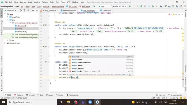 Java Events Organiser Part 1 Creating the SQLite Database смотреть онлайн