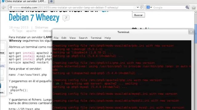 Cómo instalar un servidor LAMP en Debian 7 Wheezy смотреть онлайн