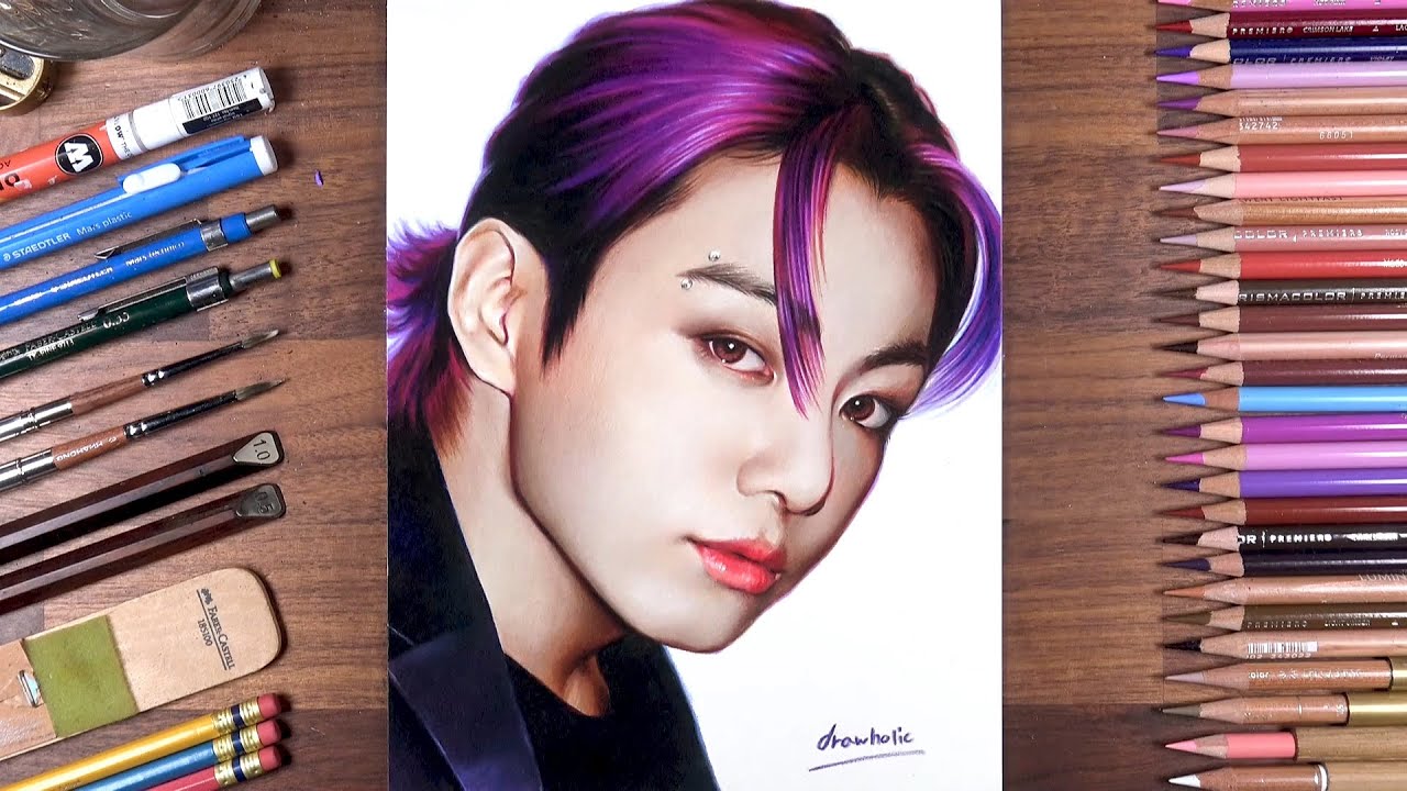Drawing BTS Jungkook drawholic смотреть онлайн
