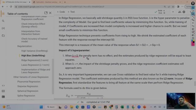 Tutorial 4: Machine Learning: Ridge & Lasso Regression(L2, L1 Regularization) for beginners смотреть онлайн