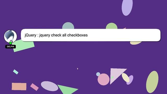 jQuery : jquery check all checkboxes смотреть онлайн