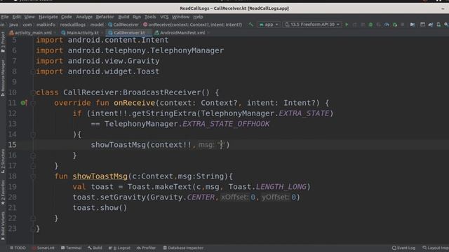 How to get call logs in android programmatically/broadcast receiver for incoming & outgoing call in смотреть онлайн