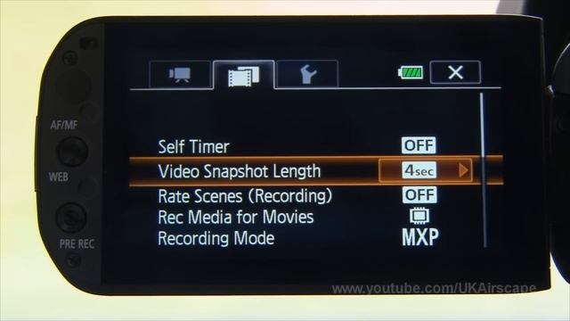 Configuration menus: Canon Legria HF-G25 (Vixia HF-G20) смотреть онлайн