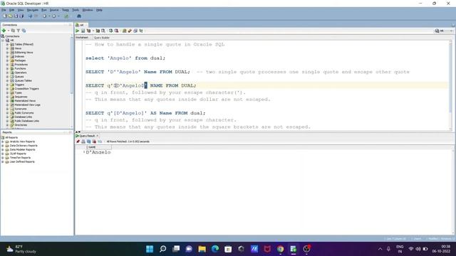 How to handle single quote in Oracle смотреть онлайн