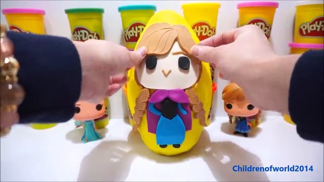 Funko Frozen Elsa & Anna Princess Surprise Egg Giant Play Doh Viny Toys смотреть онлайн