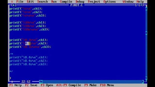 String formatting with printf("%8.3s",str); AND format specifires смотреть онлайн
