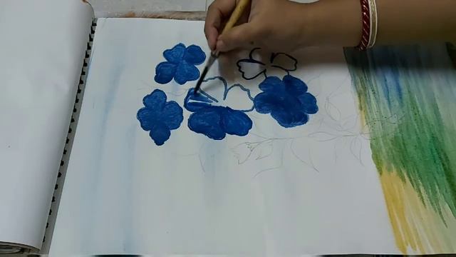 How To Easy Painting In Petunia Flower- Acrylic Painting...