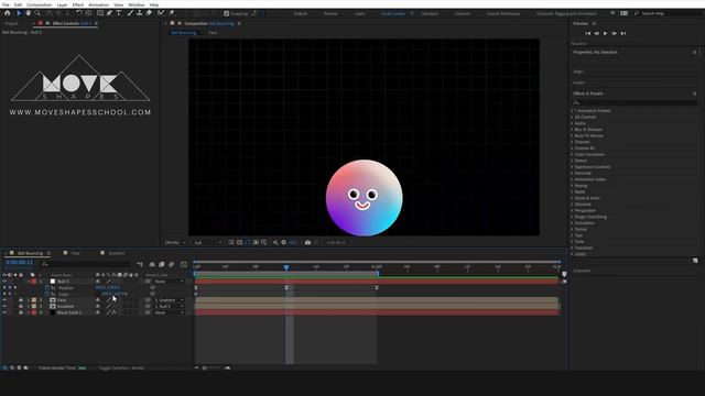 Руководство для начинающих по анимации прыгающего мяча анимации в Аfter effects смотреть онлайн