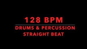 Free Drum Track - 128 BPM Drums & Percussion, Straight Beat