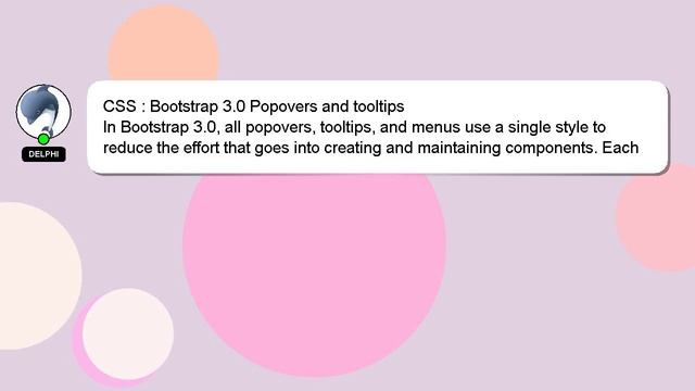 CSS : Bootstrap 3.0 Popovers and tooltips смотреть онлайн