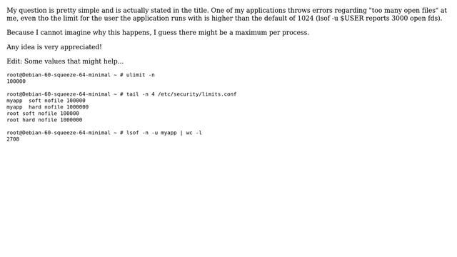 DevOps & SysAdmins: Is there a maximum of open files per process in Linux? (3 Solutions!!) смотреть онлайн