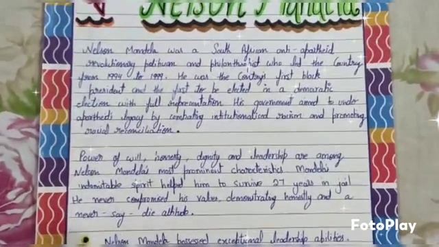 ENGLISH Project... Character Sketch of Nelson Mandela.... class 10... смотреть онлайн