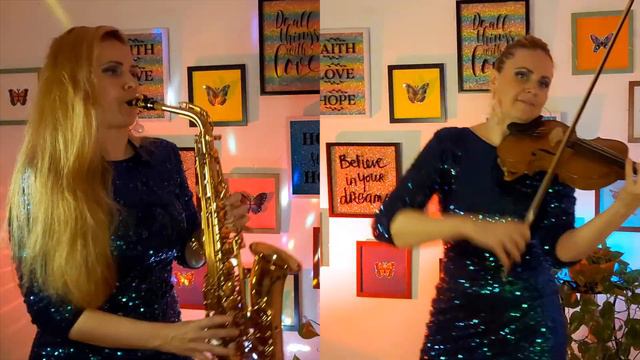 Paradise by Coldplay , violin+saxophone cover by Helga смотреть онлайн