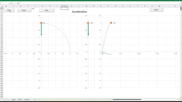 Simple Harmonic Motion Animation Excel VBA смотреть онлайн