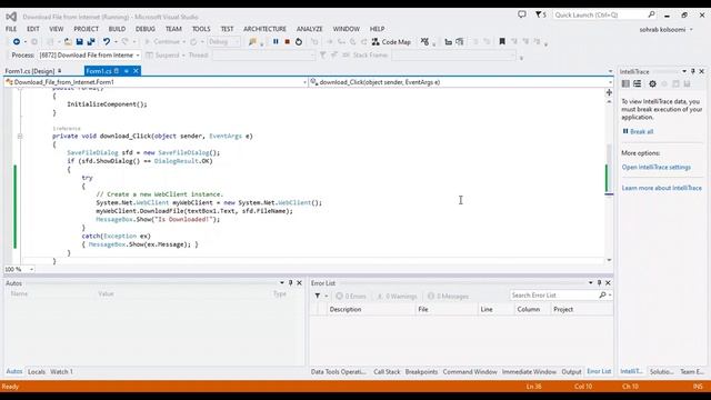C# Webclient Download a File from Internet by URL in .Net Windows Application смотреть онлайн