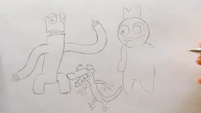 Как нарисовать РАДУЖНЫЕ ДРУЗЬЯ / Рисуем персонажей Роблокс / How to draw RAINBOW FRIENDS Roblox смотреть онлайн