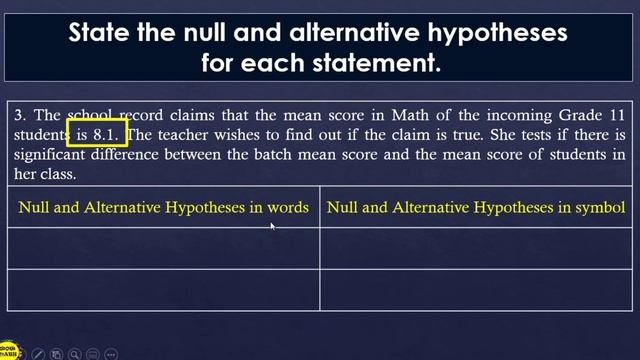 NULL AND ALTERNATIVE HYPOTHESES || HYPOTHESIS TESTING || STATISTICS AND PROBABILITY Q4 смотреть онлайн