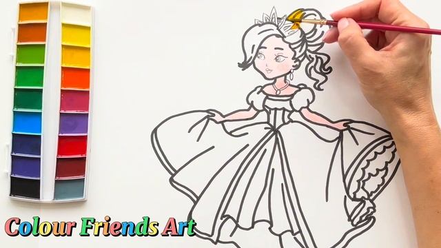 How To Draw A Princess | Easy Drawing For Kids смотреть онлайн
