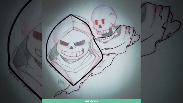 Fan art of Dust Sans and Papyrus смотреть онлайн