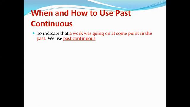 Eng#9: The Past Continuous/Progressive Tense - Sentence Structure and Uses with Examples & Exercise смотреть онлайн