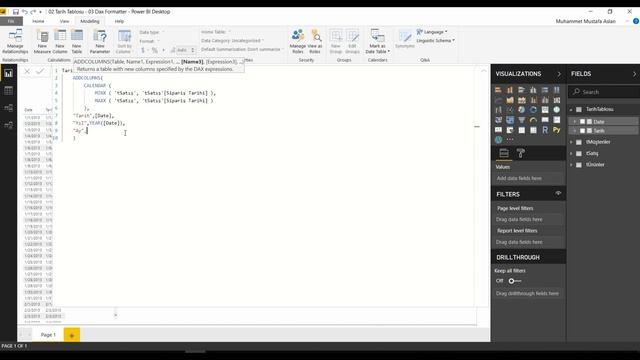 ADDCOLUMNS Fonksiyonu смотреть онлайн