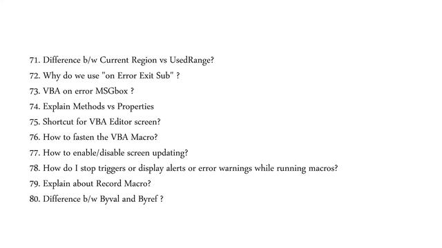 VBA Questions & Answers Vedio4 смотреть онлайн