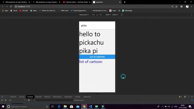 react native #5(how to connect with emulator or use web view as phone view with console) смотреть онлайн