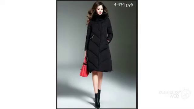 Осенне-зимняя женская куртка-пальто (пуховик) с капюшоном и мехом с Aliexpress смотреть онлайн