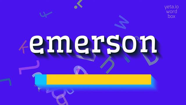 EMERSON - HOW TO PRONOUNCE IT? #emerson смотреть онлайн