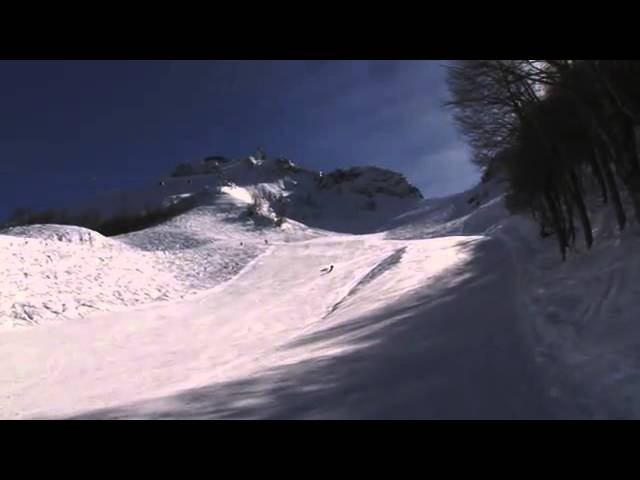 Горная Карусель, спуск на лыжах