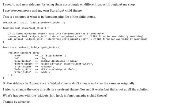 Wordpress: widgets_init actions not fired from functions.php's child theme (2 Solutions!!) смотреть онлайн