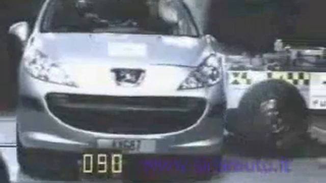 Crash Test EuroNCAP Peugeot 207 2006 www sicurauto it YouTube смотреть онлайн