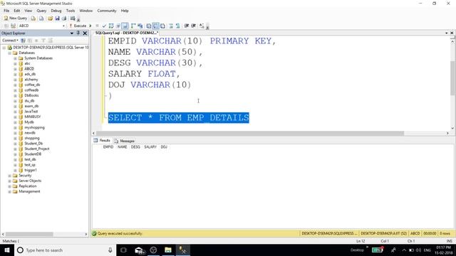 SQL QUERY | how to create tables and database in ms-sql server database смотреть онлайн